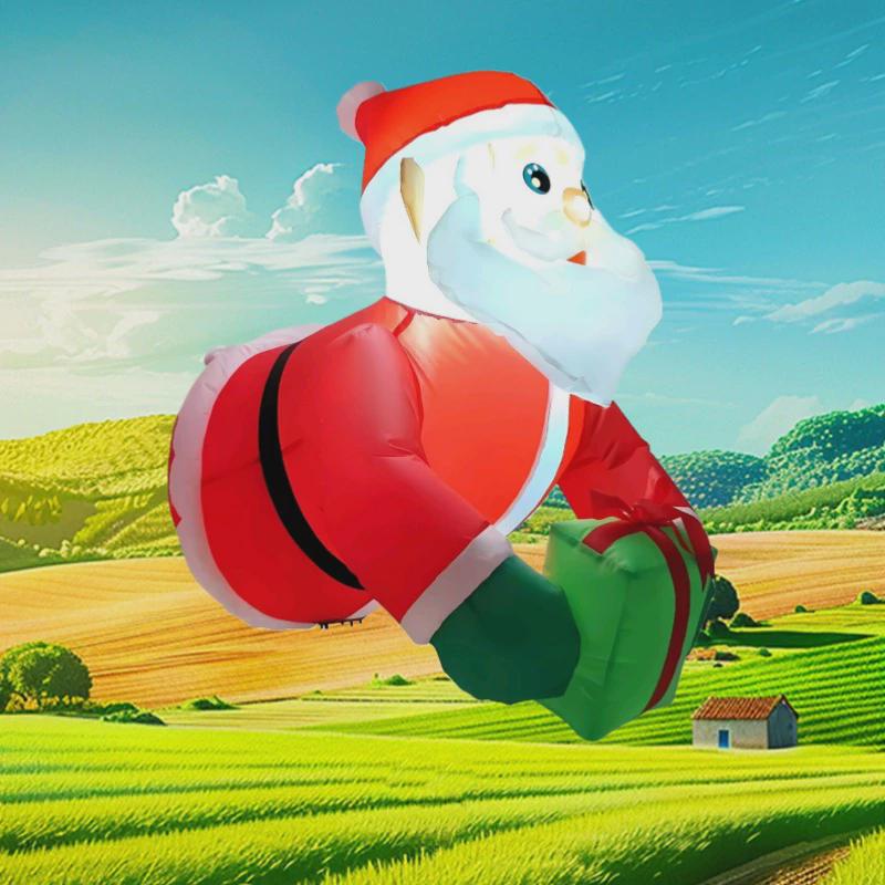 装饰品摆件充气圣诞节气模led发光圣诞老人雪人现货