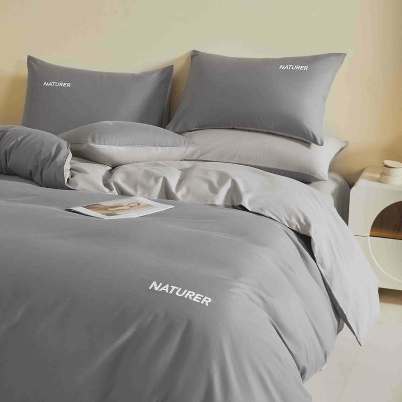 高端加厚磨毛100全棉四件套纯棉秋冬床笠三件套轻奢床单被套床品