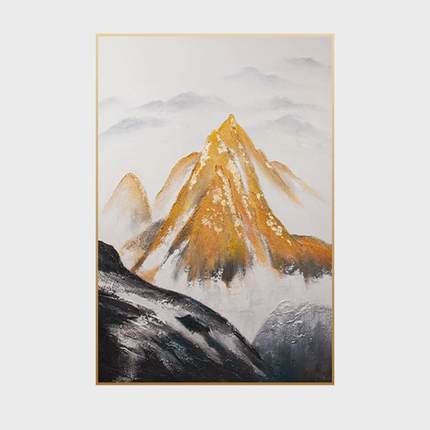 纯手绘油画金山风景肌理装饰画客厅沙发背景墙落地画玄关过道挂画