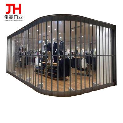 安装弧形手动水晶水晶机场火车站商铺推拉式水晶门无锡折叠门门