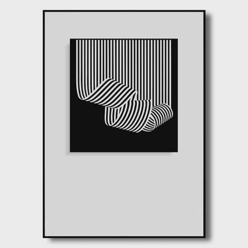 挂画的幻觉现代简约黑白线条客厅装饰画极简波动沙发背景墙壁画,家居饰品,现代装饰画,淘宝优惠券,粉丝福利购,淘宝优惠卷