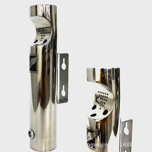 源头工厂商用不锈钢烟灰柱304墙烟灰缸烟蒂桶烟头垃圾桶锁挂壁式