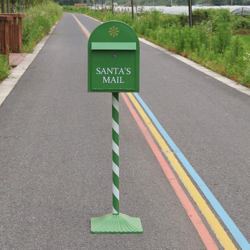 欧式复古铁艺网红邮箱模型意见箱室外防雨带锁信报箱信箱装饰道具