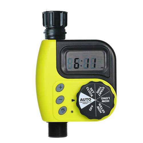 英文旋钮型自动浇水定时器花园工具浇花灌溉控制器滴灌洒水