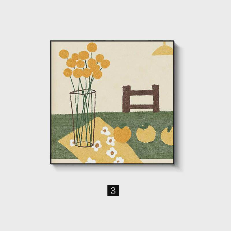 北欧小清新沙发背景墙挂画文艺手绘猫咪风景油画卧室免打孔装饰画