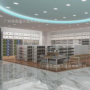 精品店展示柜整店设计饰品文具店陈列架钢木结合货架定制连锁店