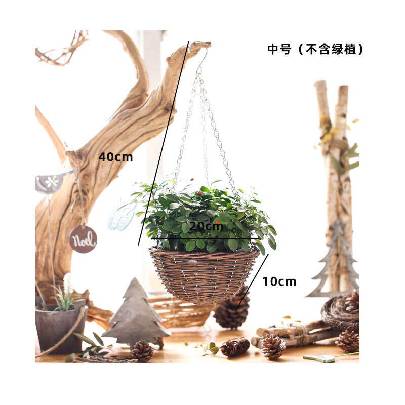 y0ez批发挂壁半壁吊篮挂篮悬挂壁挂式墙上盆篮子藤编吊兰花篮挂墙