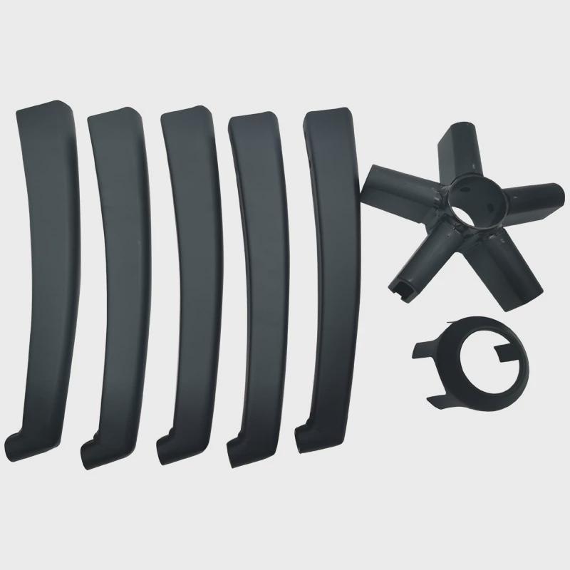 可拆装式钢铁电镀五星铝合金办公转椅休闲椅五金家具配件脚底座