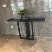 端景台靠墙条案窄 走廊实木玄关桌简约现代门厅玄关台酒店新中式