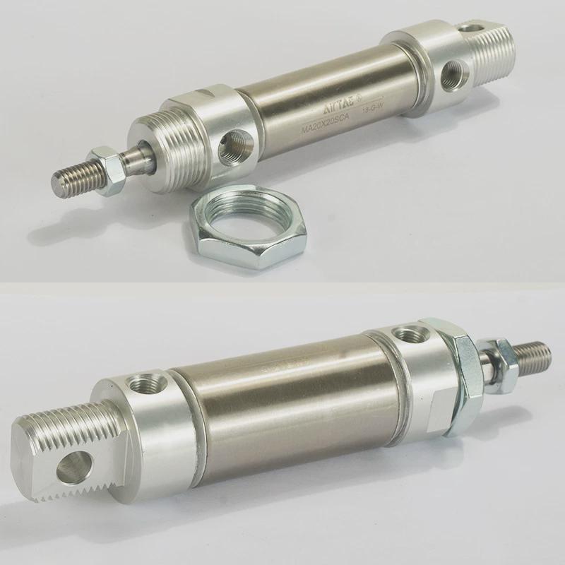 亚德客气动附磁不锈钢气缸迷你ma162025x50100200-scm圆尾型