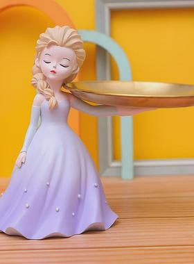 安娜贝儿托盘钱罐收纳托盘摆件客厅办公桌面轻奢家居树脂工艺品