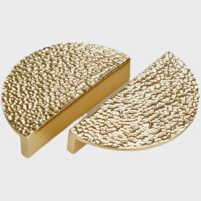 锤纹黄铜拉手半圆复古北欧简美式橱柜家具抽屉鞋柜衣柜门把手HOT