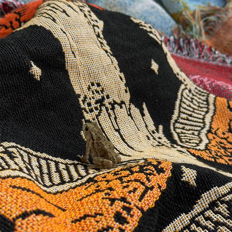 电商”迷迷糊糊“美式露营毯便捷式耐脏可水洗野餐垫来图定制