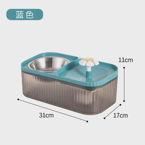 饮水机猫咪自动喂食器大容量小花饮水器一体流动水狗喝水宠物用品