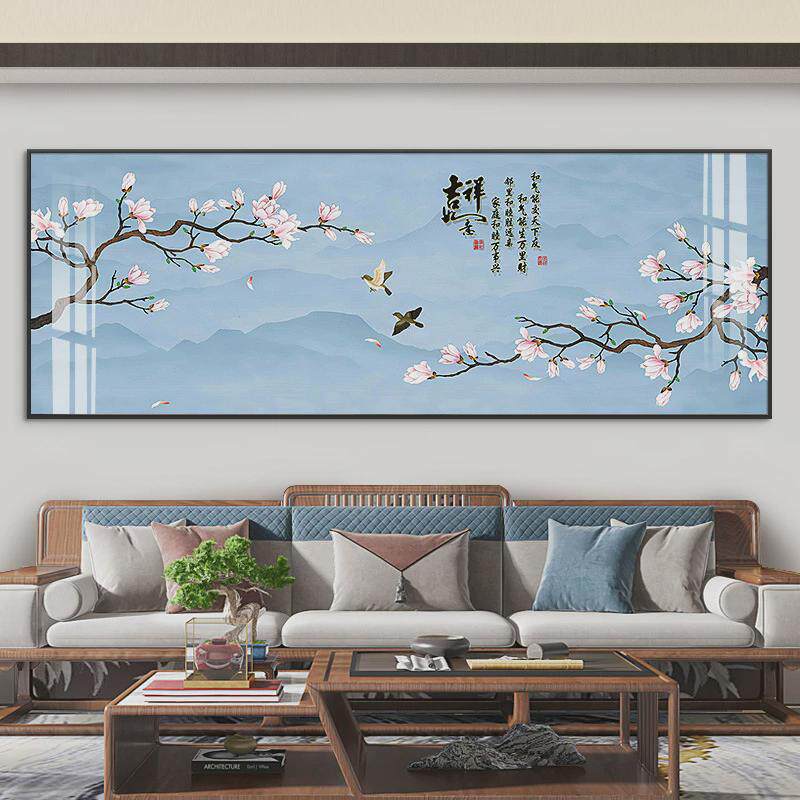 中式山水画办公室挂画客厅装饰画壁画墙壁背景沙发背景墙装饰画画
