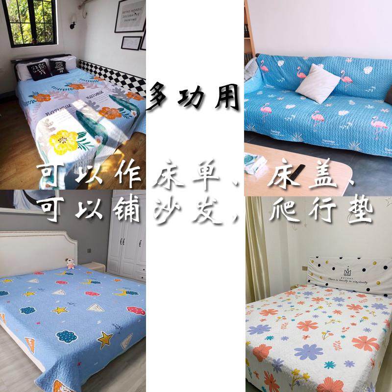 nn0i绗缝床单双面夹棉四季被床盖功用多榻榻米床垫褥铺沙发韩式可