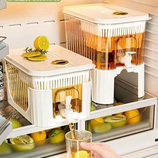德国冰箱冷水壶带龙头食品级家用密封耐高温大容量冷泡冰镇饮料桶
