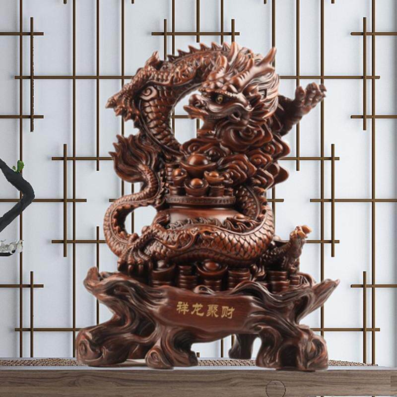 开业龙摆件家居客厅酒柜树脂工艺品公司吧台办公室批发装饰礼品