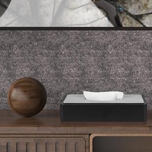 酒店树脂纸巾盒客房杂件方形纸巾盒抽纸高级感拉丝黑色拉丝纸巾盒