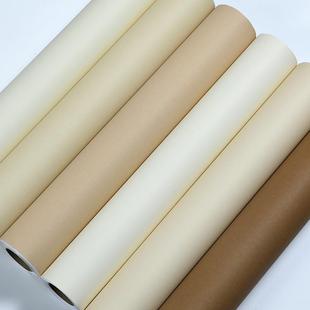 网红壁纸 奶茶色卡其奶油风奶咖卧室背景墙纸自粘家用自贴2025新款