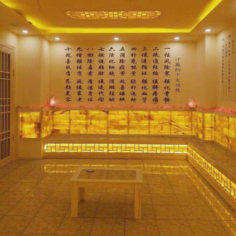 硅藻泥汗蒸房能量泥盐蒸房干蒸房美容院汗蒸房家用小型安装汗蒸房