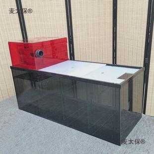 鱼缸底滤双层干湿分离盒抽屉沉淀仓下过滤虹吸海水太保尺麦免换水