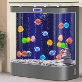 鱼缸客厅中小型落地家用背生态水族箱轻奢滤懒人专用玻璃金鱼缸