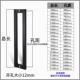 玻璃门拉手方管不锈钢门把手木门哑黑银色玫黑钛拉丝无框门大拉手