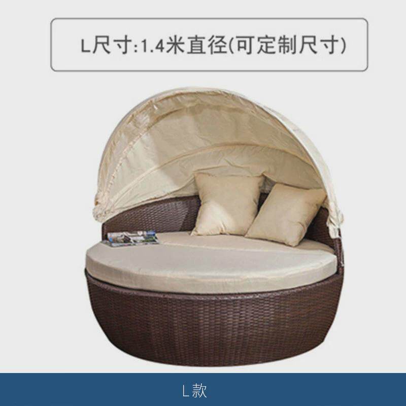 欧式户外防水防晒躺床庭院游泳池别墅沙滩椅海边沙滩休闲躺床躺椅