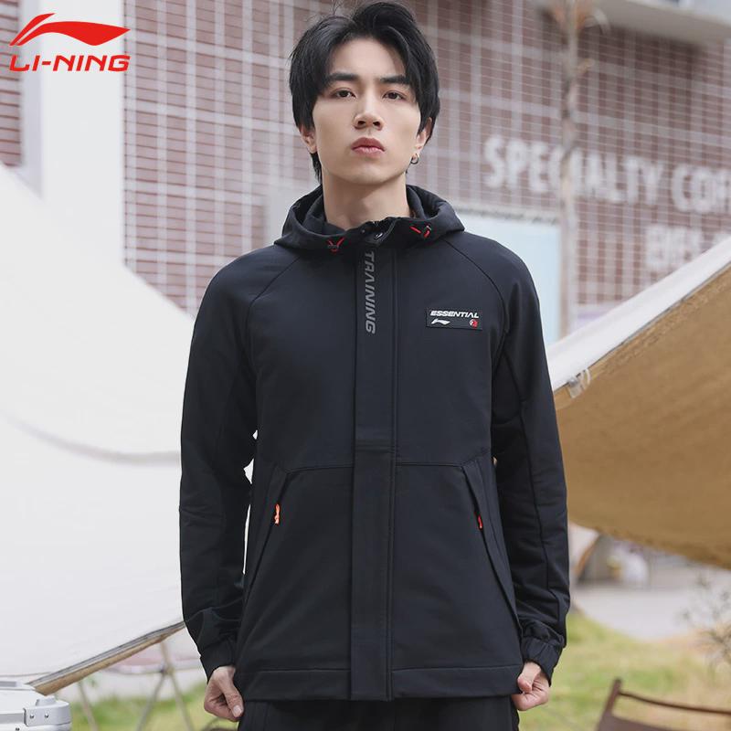 李宁连帽风衣男子2021春季新款训练系列修身百搭运动上衣AFDR007