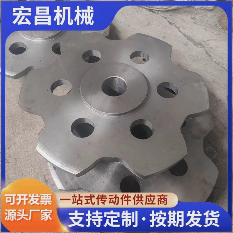厂家加工定制不锈钢单工业链轮传动链轮输送机配件双排齿轮