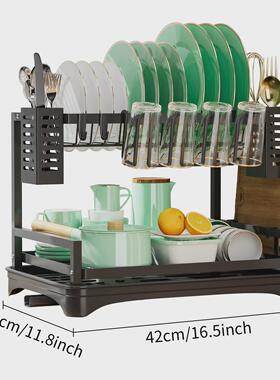 厨房碗碟碗筷多功能碗杯沥水架家用台面砧板置物架收纳架碗架盘架