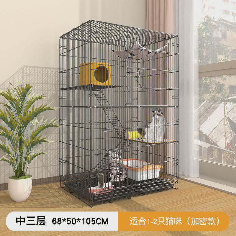 猫笼子家用猫别墅带厕所室内折叠猫舍猫屋小型猫咪笼猫窝铁丝