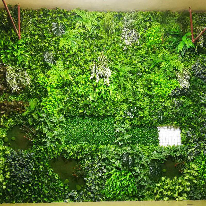 仿真植物墙绿植墙面草皮室内墙壁装饰绿色草坪背景墙假花形象塑料