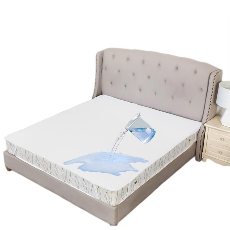 尿尉竹纤维防水席梦思隔高薄床垫四角橡筋素色防滑床单