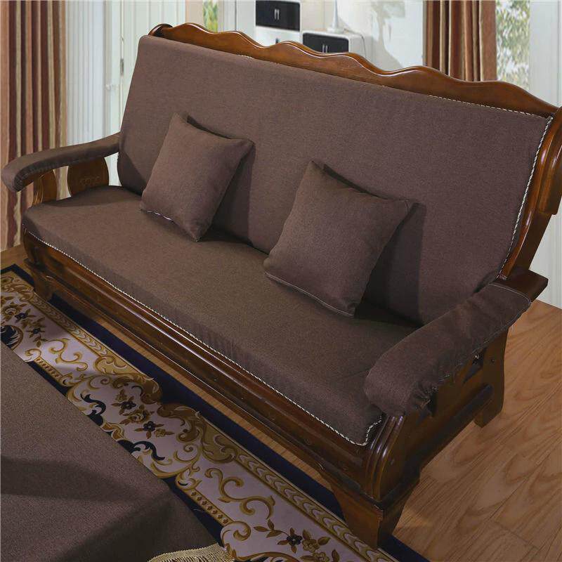 实木沙发坐垫加厚老式垫子中式简约现代防滑海绵冬季三人单人