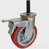 8寸刹车轮万向轮 M20丝杆加上重型万向轮机械脚轮4