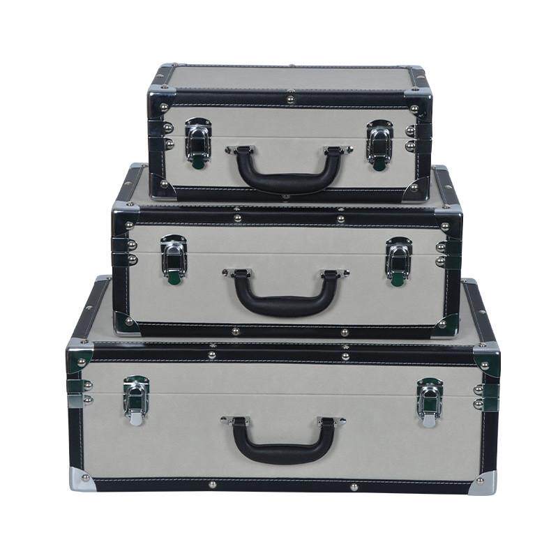 欧式复古手提箱收纳箱软装衣帽间衣橱桌面收纳盒样板间装饰摆件