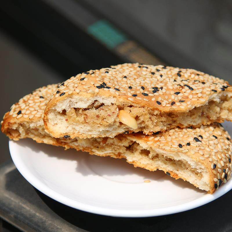 新货四川乐至特产资冠老麻饼85g*12袋传统老式酥脆芝麻饼手工糕点