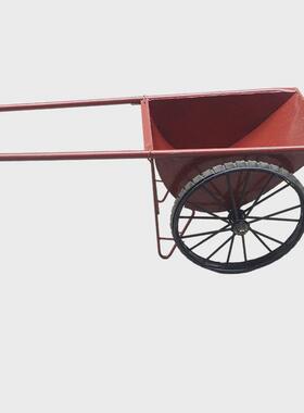 红色加固斗车泥土车工地翻斗车两轮手推车工具车推车dc0003