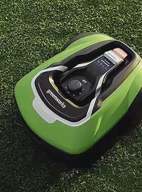 热销Greenworks电动智能割草机器人自动充电时家庭草坪修整机