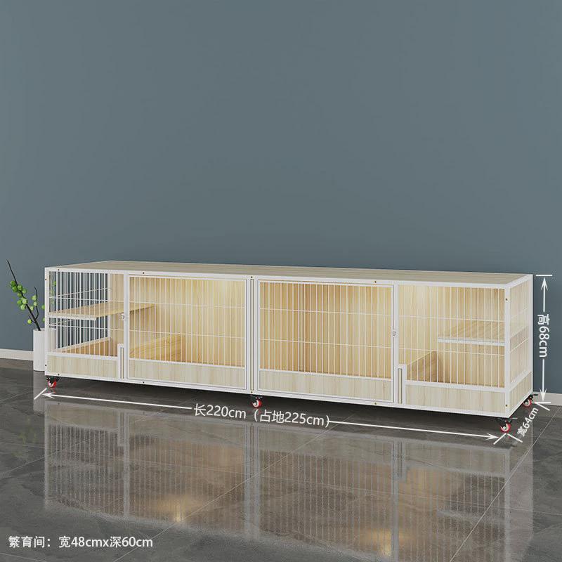 实木猫繁育笼猫别墅三层大空间室内猫舍猫通繁殖猫屋产房透气柜子