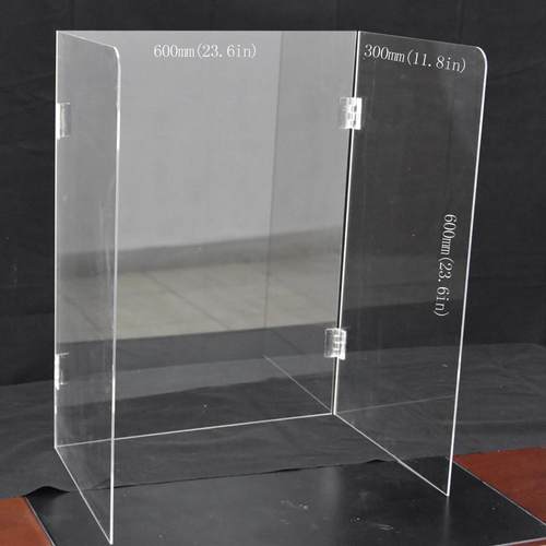 面挡板透明隔离pmma塑料板折叠学校课桌亚克力防飞沫防护板