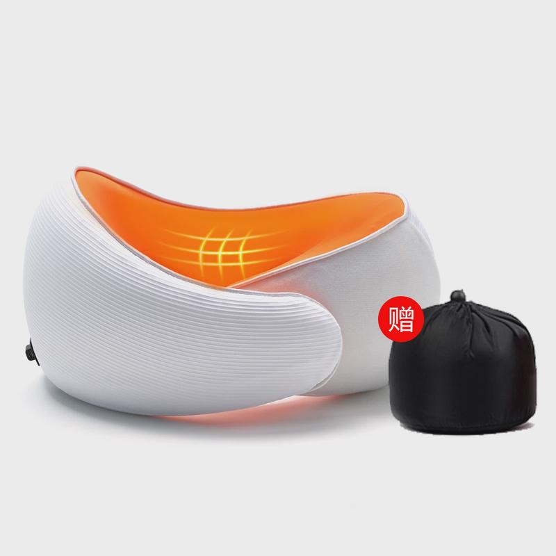 帶款发热护脖子u型枕慢回弹记忆棉便携爆收納枕头u型记忆绵