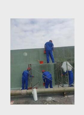 玻璃钢污水池防腐衬里水泥地面防腐施工布五油环氧地坪自流三厂家