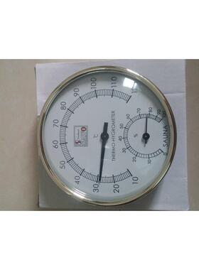 桑拿房不锈钢温度计温度表桑拿房金边湿度表温湿度两用表th01