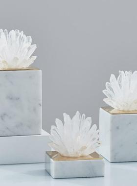 房间样板轻奢水晶软饰品摆件电视柜两边旁玄关创意架书房桌上摆设