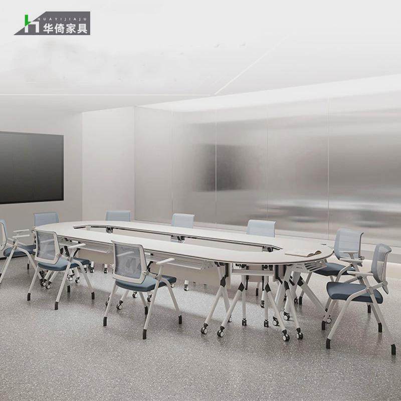 折叠培训桌可拼接自由组合会议桌职员桌轮简易办公桌带折叠办公桌