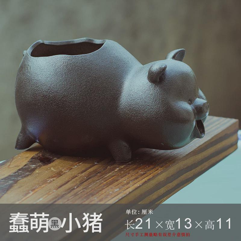 生态鱼缸陶瓷过滤器古法养鱼流水增氧配件中式庭院花园造景装饰品