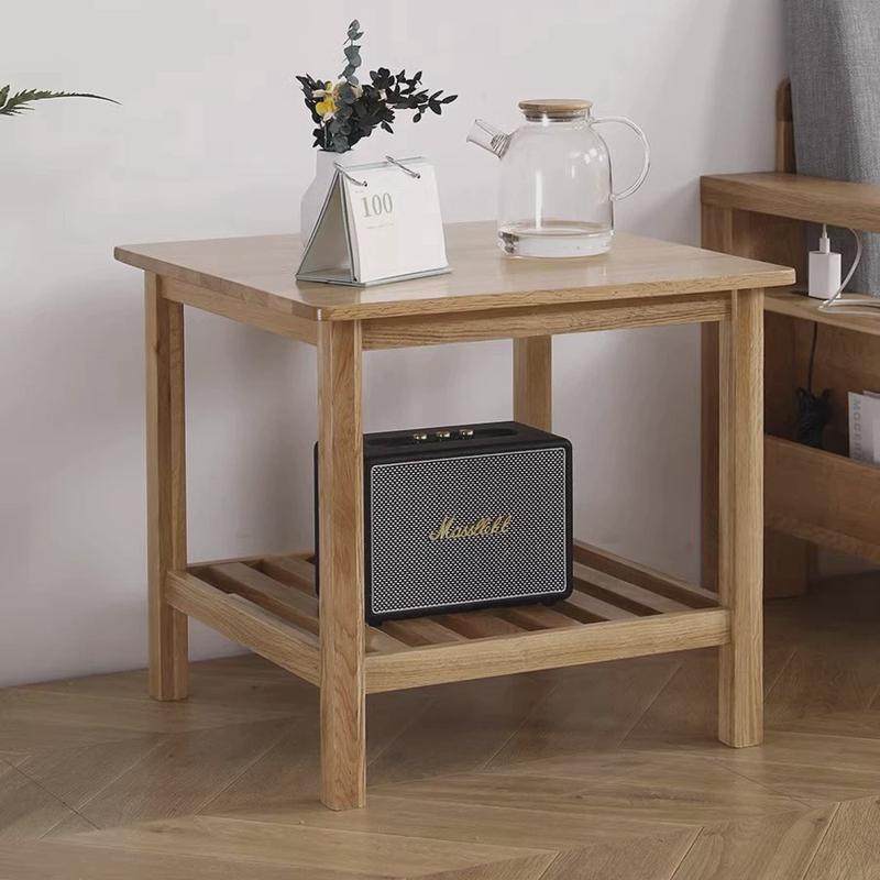 橡木实木现代几沙发边几角几小户型茶几客厅北欧简约原木日式方